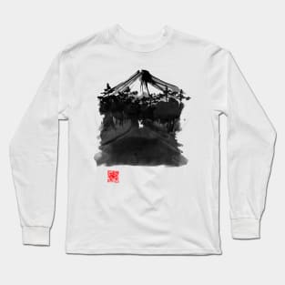 deer in the middle of the street Long Sleeve T-Shirt